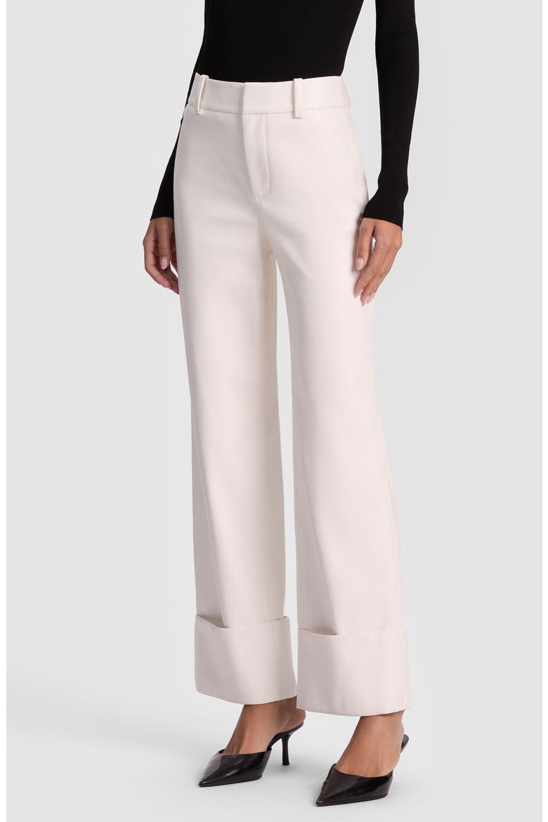 Alexander High Waist Faux Leather Pants, Alternate, color, OFF WHITE