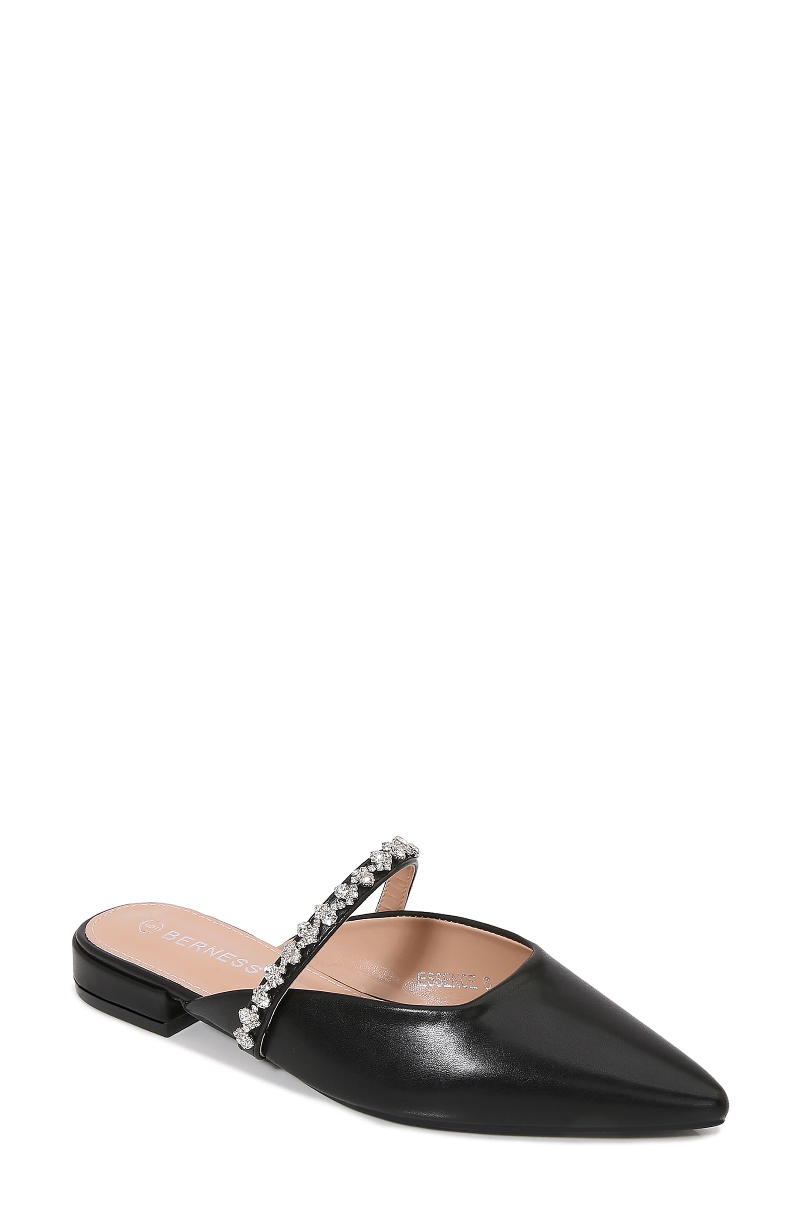 BERNESS Essence Rhinestone Pointed Toe Mule, Main, color, 