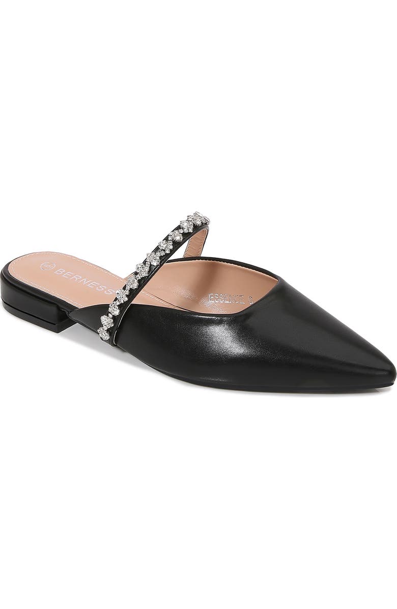 BERNESS Essence Rhinestone Pointed Toe Mule, Main, color,