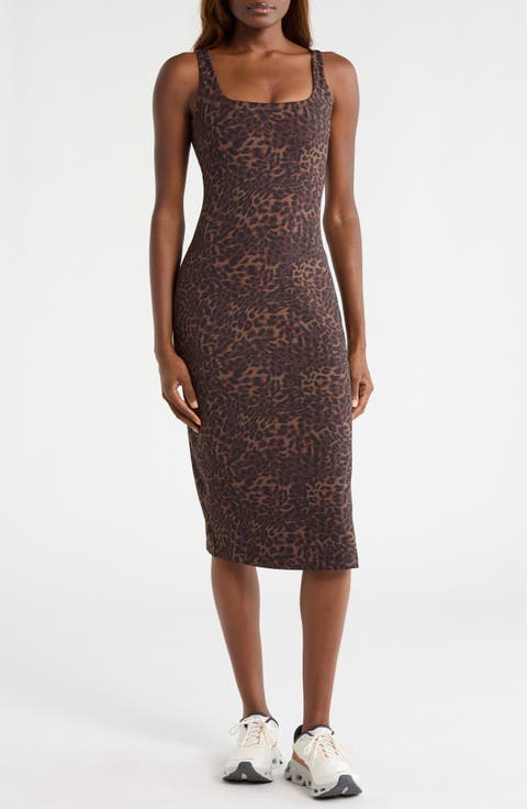 Leopard Print Midi Dress