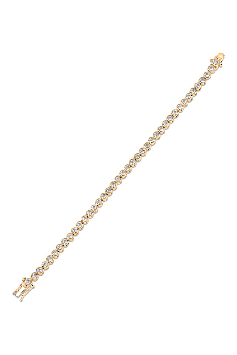 Bezel Cubic Zirconia Tennis Bracelet, Alternate, color, CLEAR/ GOLD