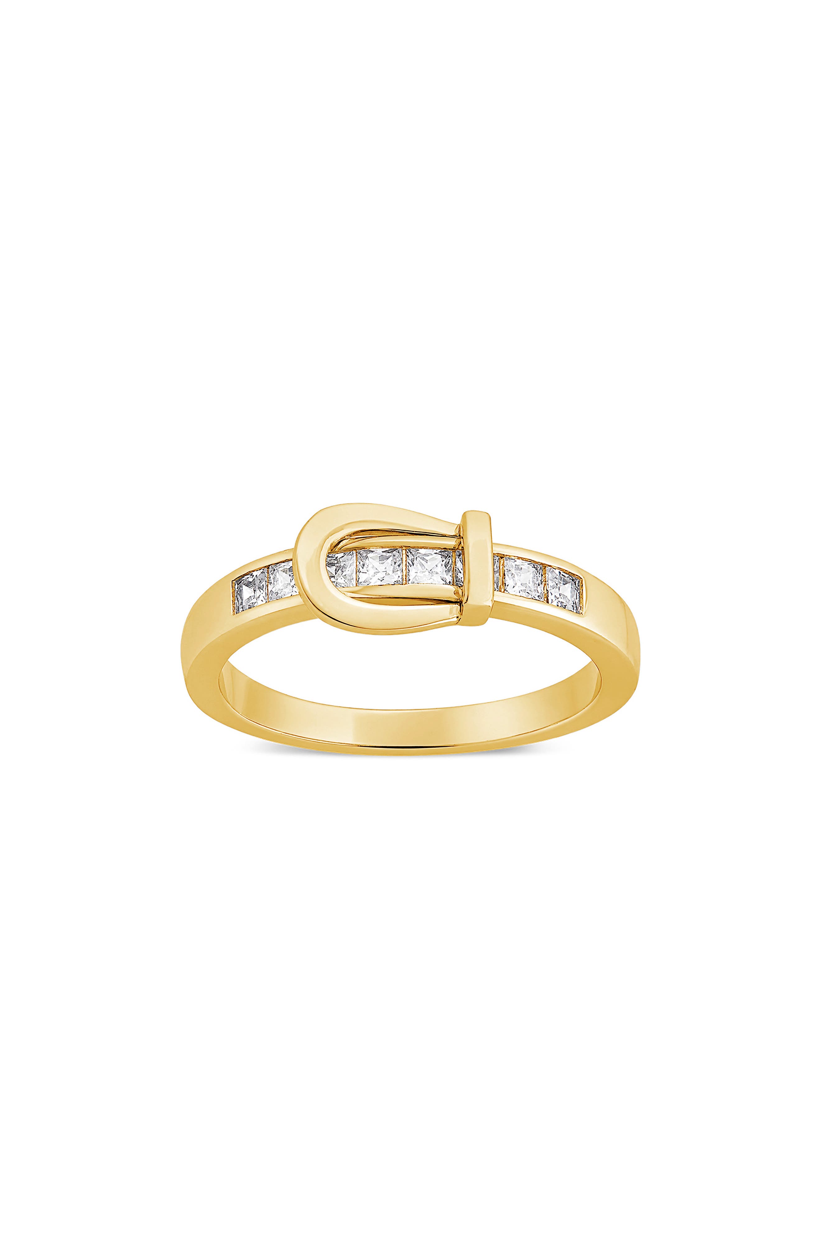 Buckle Cubic Zirconia Ring