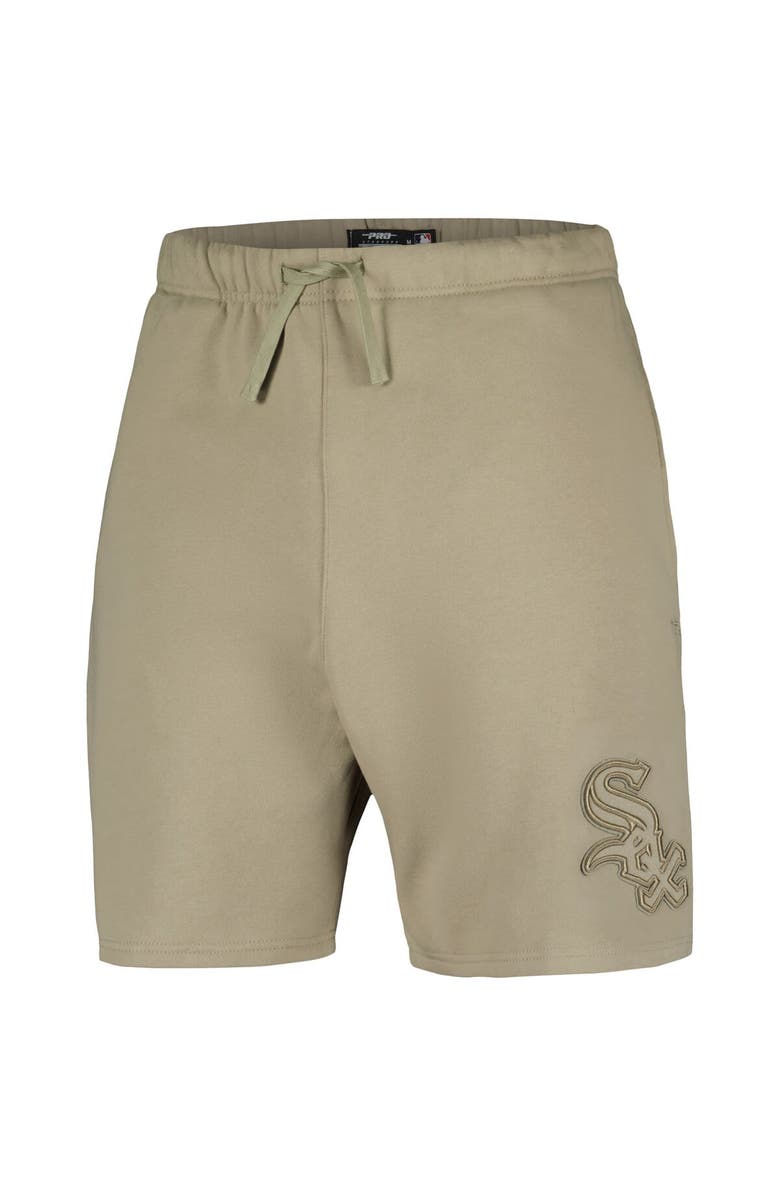 PRO STANDARD Men's Pro Standard Khaki Chicago White Sox Neutral Fleece Shorts, Alternate, color, Khaki