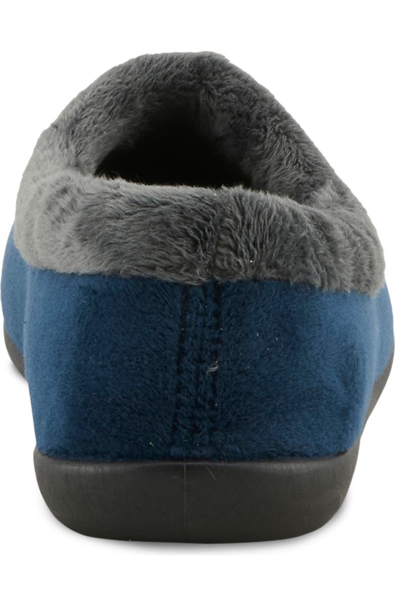 Flexus by Spring Step Amalie Faux Fur Slipper, Alternate, color, Navy Multi