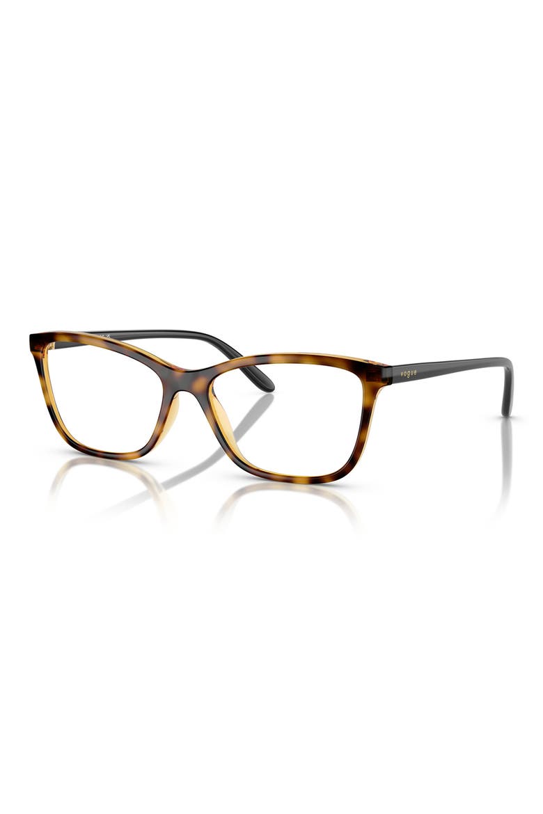 52mm Butterfly Optical Glasses, Alternate, color, DARK HAVANA