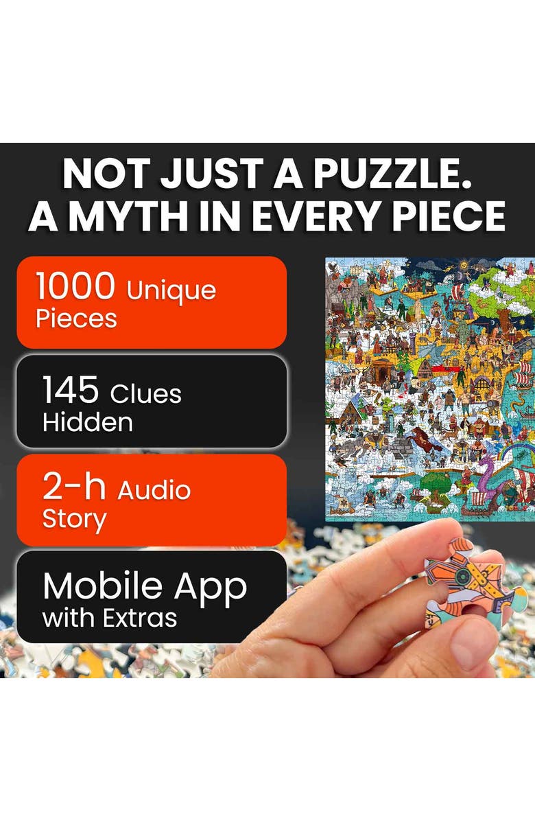 Quokka 1000 Piece Puzzle for Adults - Egyptian Gods, Greek Gods & Norse Gods, Alternate, color, Norse