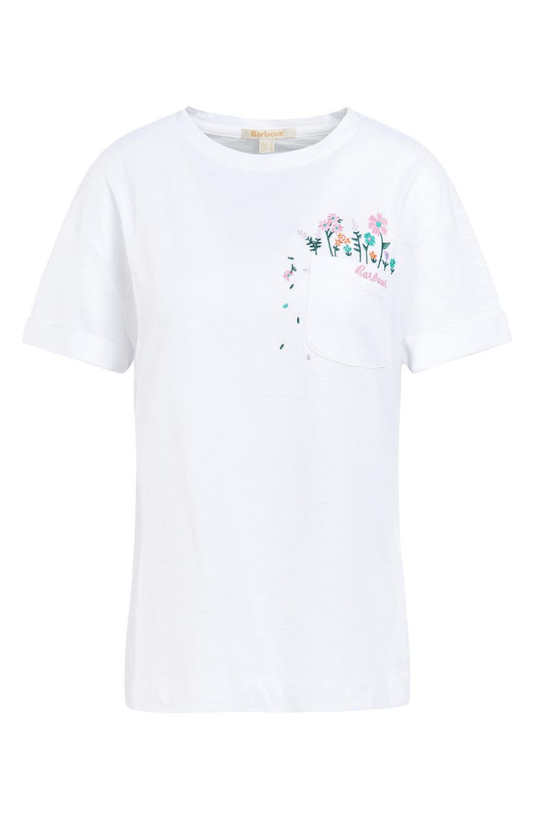 Barbour Evergreen Embroidered Pocket T-Shirt, Alternate, color,