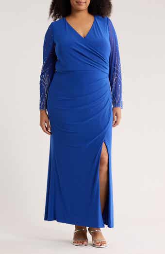 Embellished Long Sleeve Maxi Dress