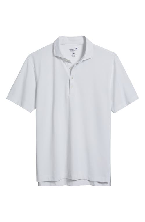 Johnnie-o Clegg Solid Piqué Performance Golf Polo In White