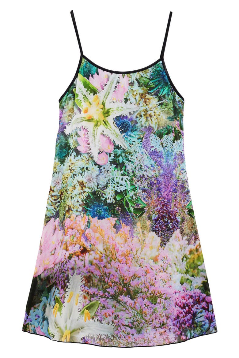 Floral Print Reversible Dress, Alternate, color, GREEN