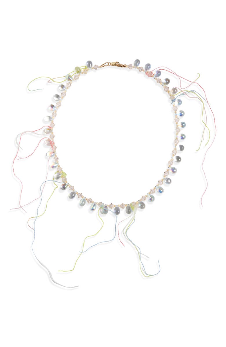 Isshi Raindrop Necklace, Main, color, Crystal Peche