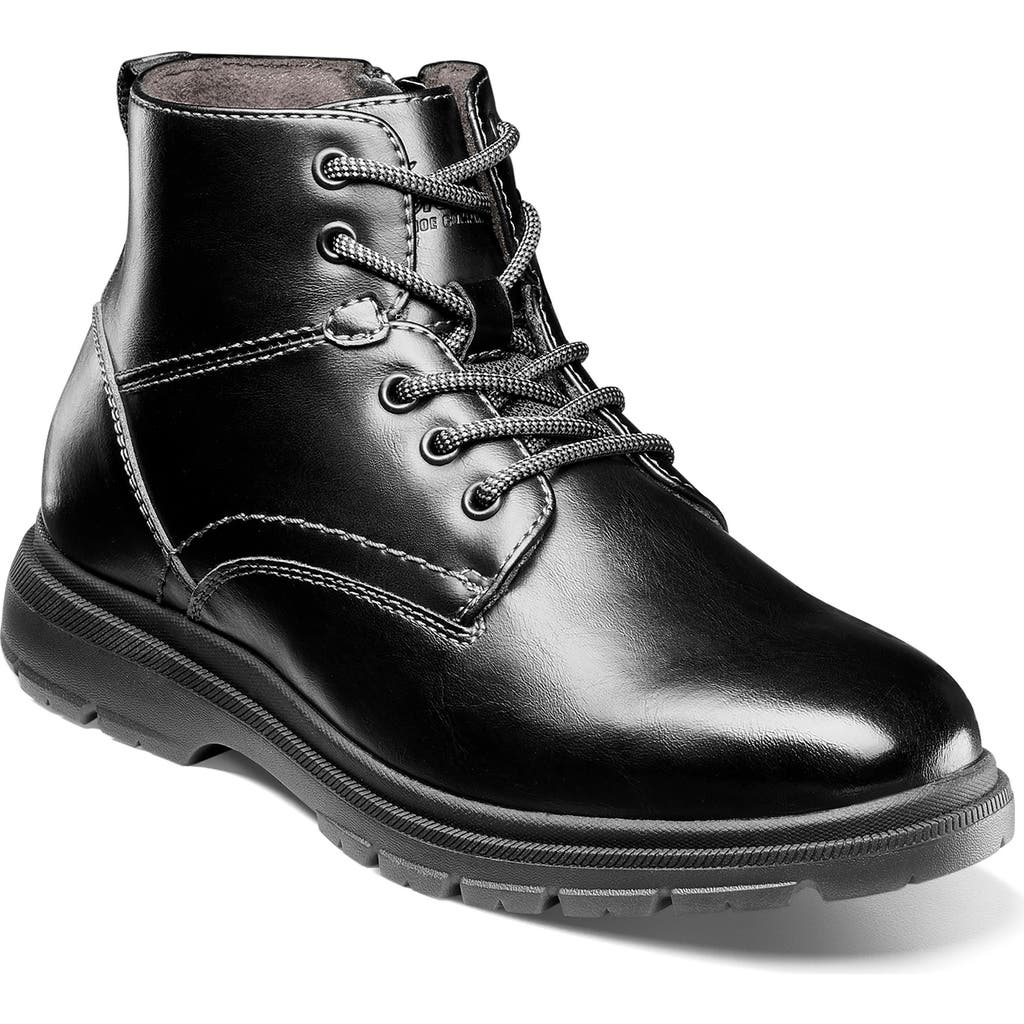 Florsheim Boys' Lookout Jr. Plain Toe Lace Up Boots - Toddler, Little Kid, Big Kid In Black