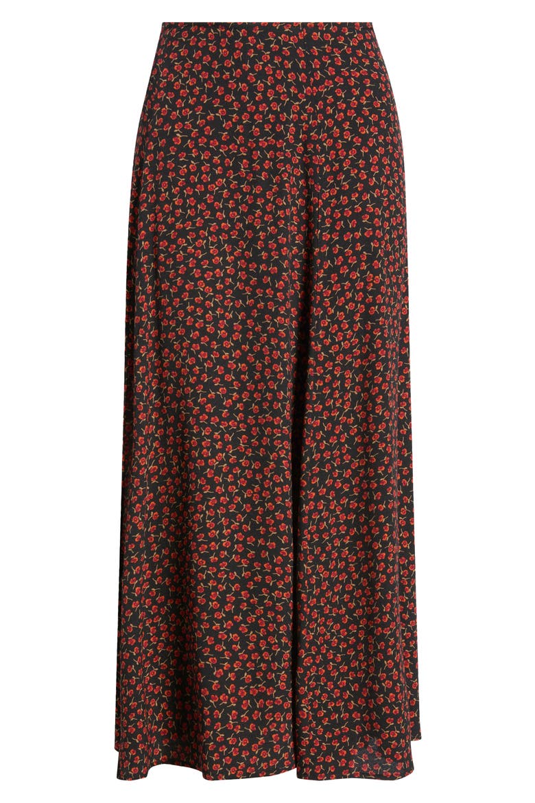 Zoe Side Slit Midi Skirt, Alternate, color, ROWAN