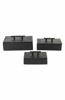 UMA Contemporary Set of 2 Decorative Marble Boxes