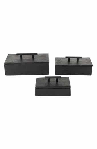 UMA Contemporary Set of 2 Decorative Marble Boxes