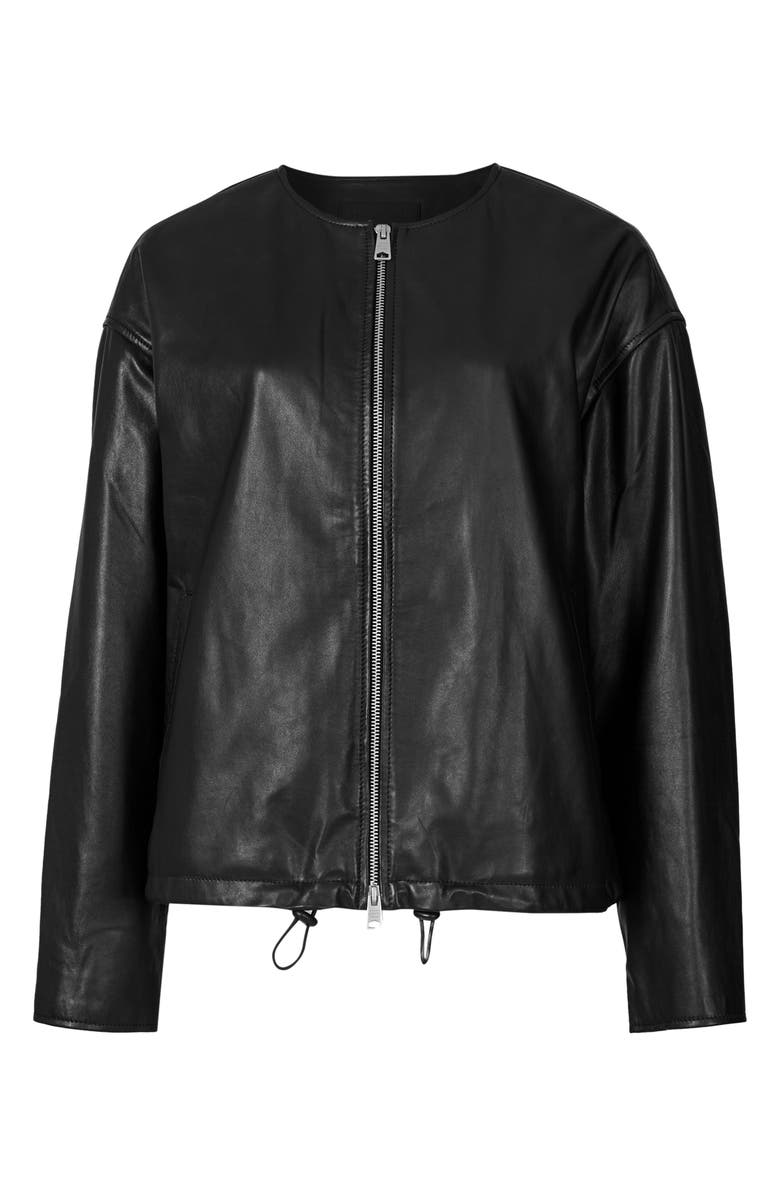 AllSaints Darcey Leather Bomber Jacket, Alternate, color,
