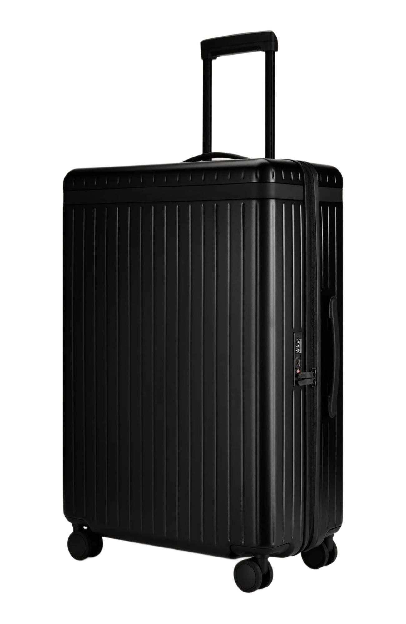 Carl Friedrik The Large Check-in Suitcase, Alternate, color, Black / Black