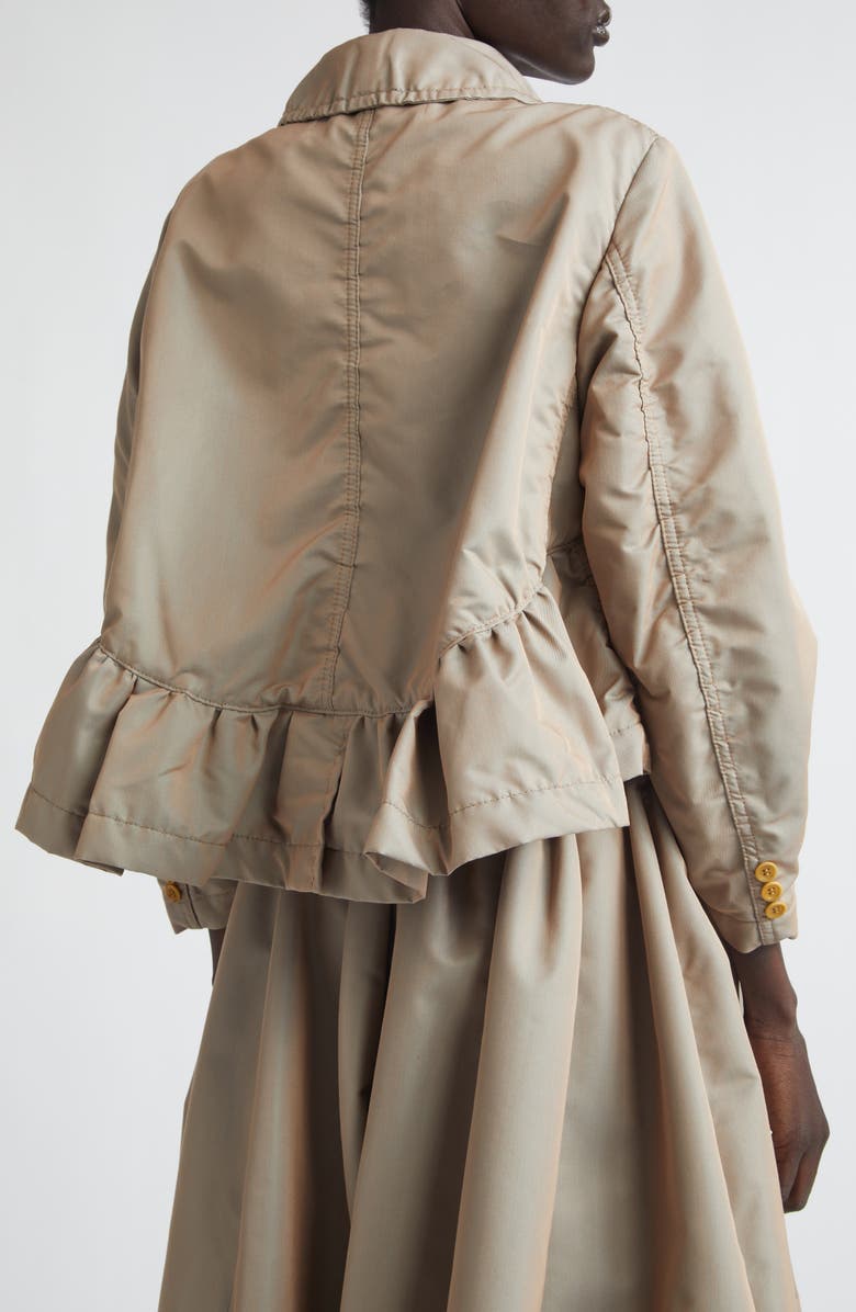 Tao Comme des Garçons Twill Peplum Jacket, Alternate, color, Beige X C Pattern