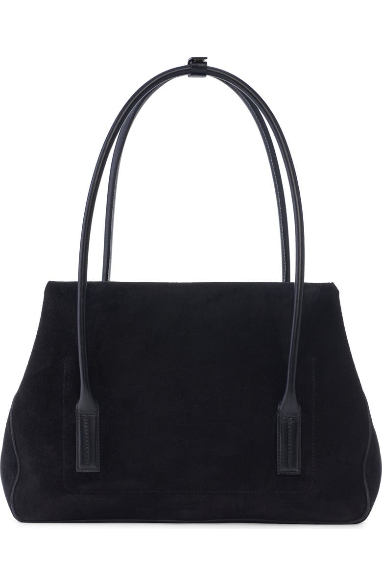 TOM FORD Medium Eclipse Suede Shoulder Bag, Alternate, color, Black