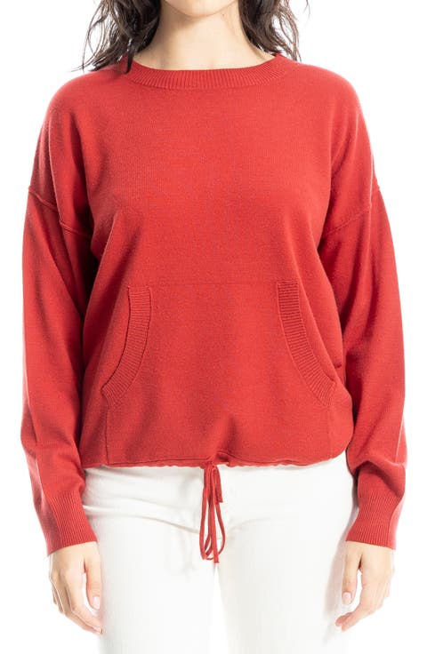 Drawstring Hem Pullover Sweater