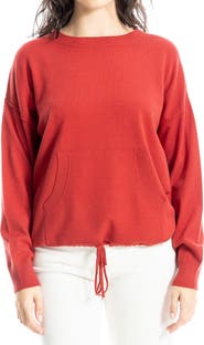MAX STUDIO Drawstring Hem Pullover Sweater