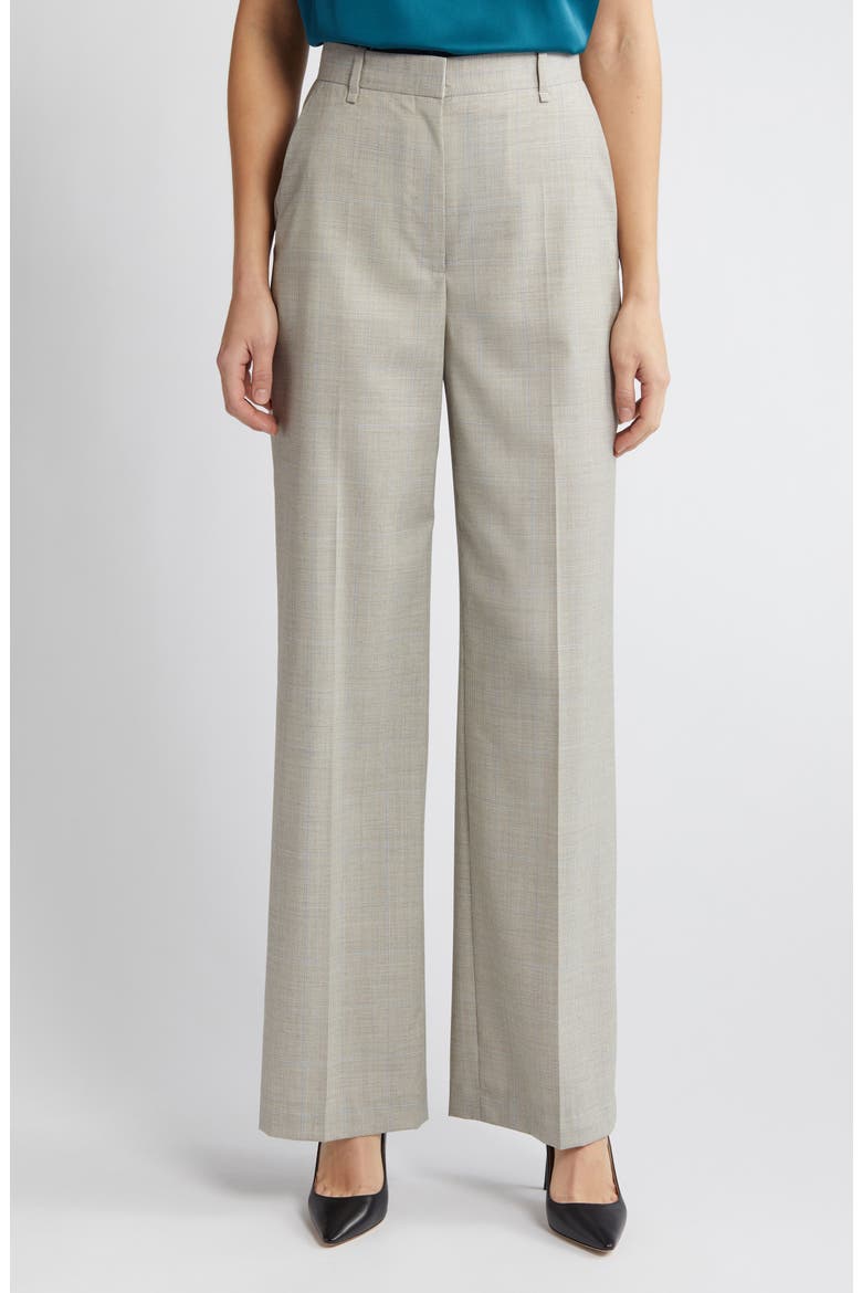 Tikela Virgin Wool Wide Leg Pants, Main, color, LT BGE