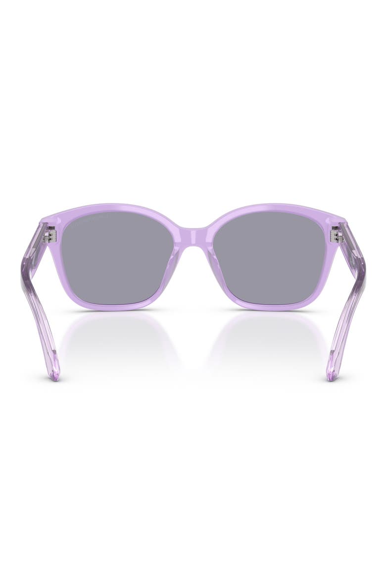 Kids' 49mm Small Cat Eye Sunglasses, Alternate, color, SHINY OPAL LILLAC / BLUE