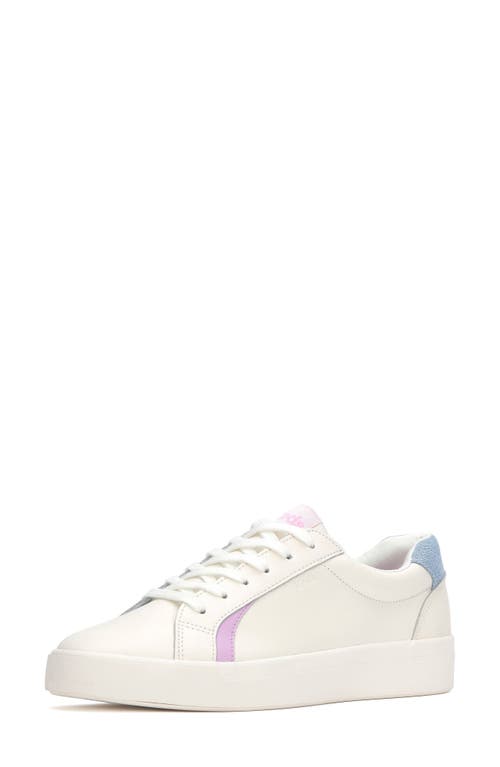 Keds Unisex Pursuit Leather Denim Heel Lace Up Leather Sneakers In Snow White