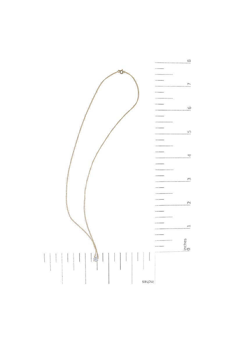 14K Gold Floating 1/2 Cttw Lab Grown Diamond Solitaire Pendant Necklace - 18" Inches, Alternate, color, Yellow