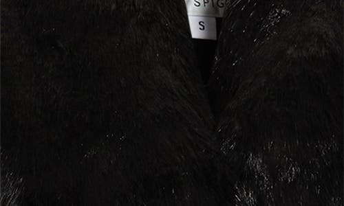 Via Spiga Wool Blend Coat With Faux Fur Trim In Black