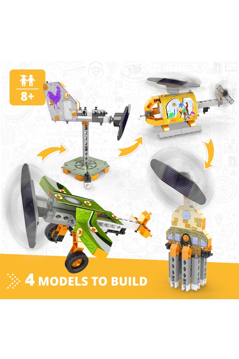 Steam Labs Junior, How Solar Energy Works 4 Model Brick Building Set, Alternate, color, Multicolored