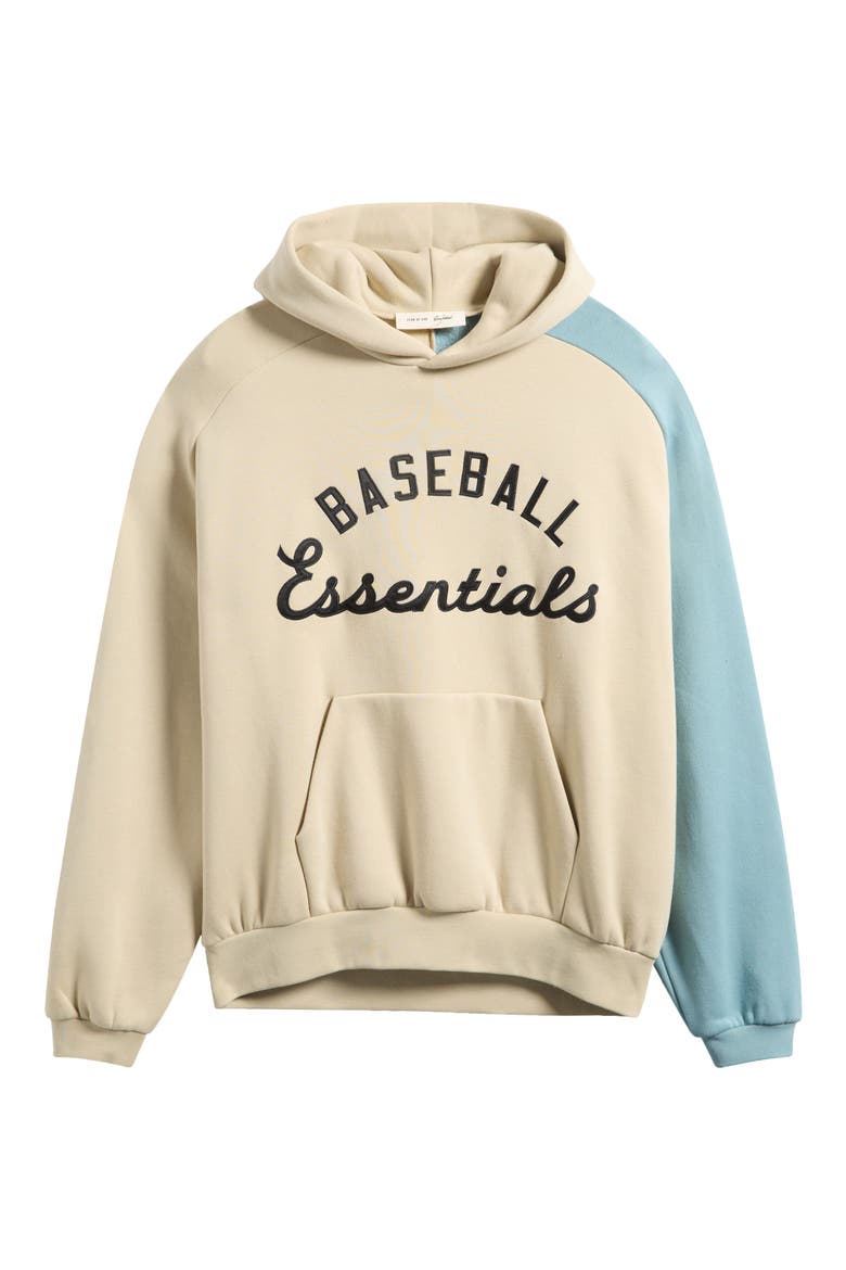 x MLB Embroidered Cotton Blend Fleece Hoodie, Alternate, color, SANDSTONE/ STONE BLUE