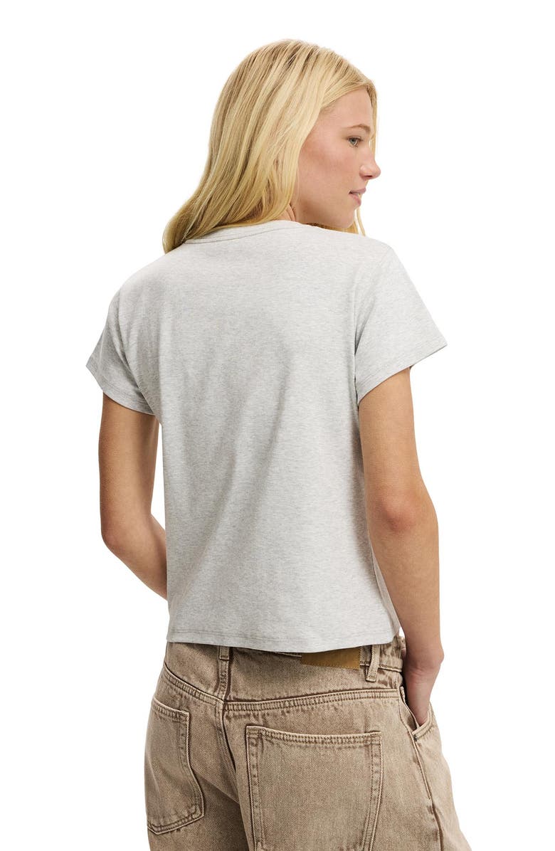 Cotton On Women's Baby Graphic Tee, Alternate, color, Rocky Mountains Soft Grey