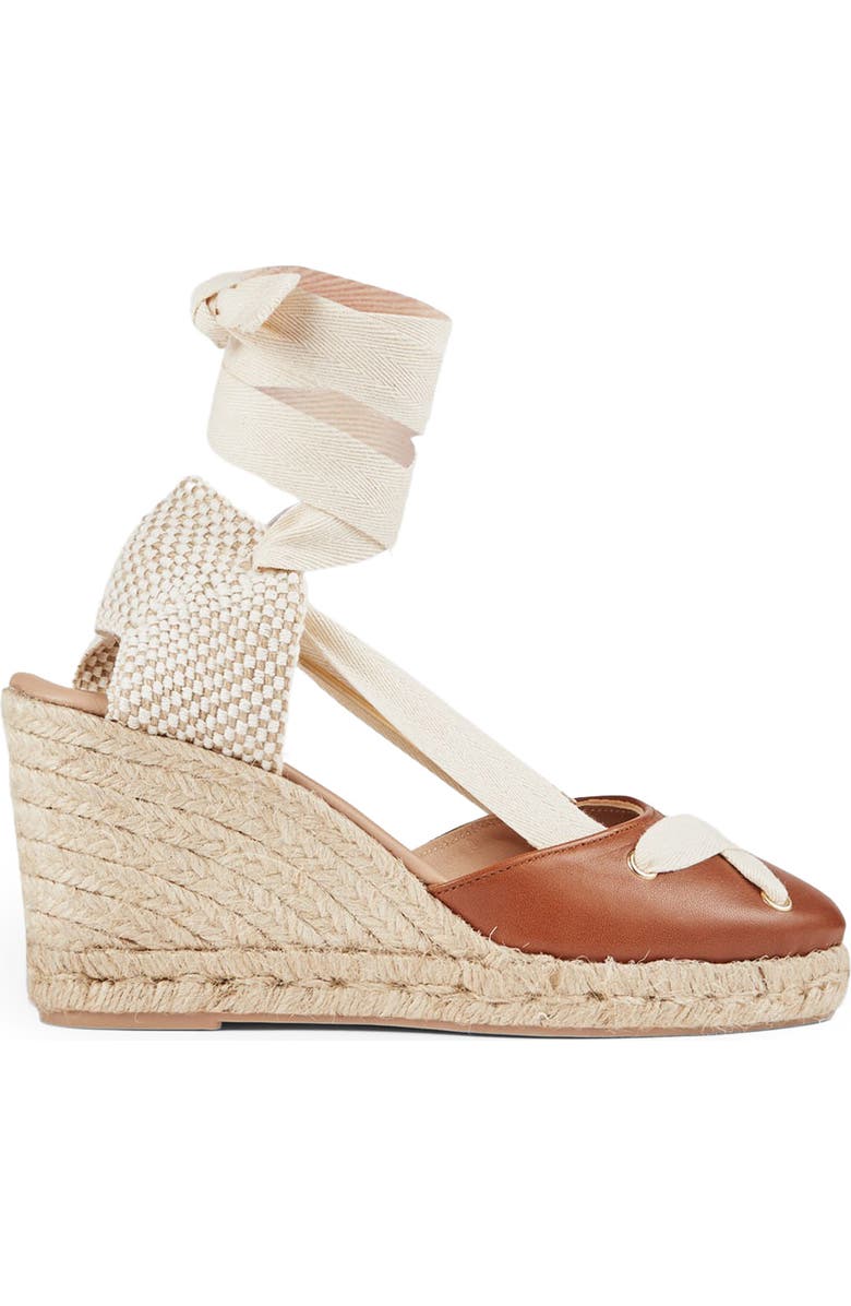 LK Bennett Ophelia Ankle Wrap Wedge Sandal, Alternate, color,