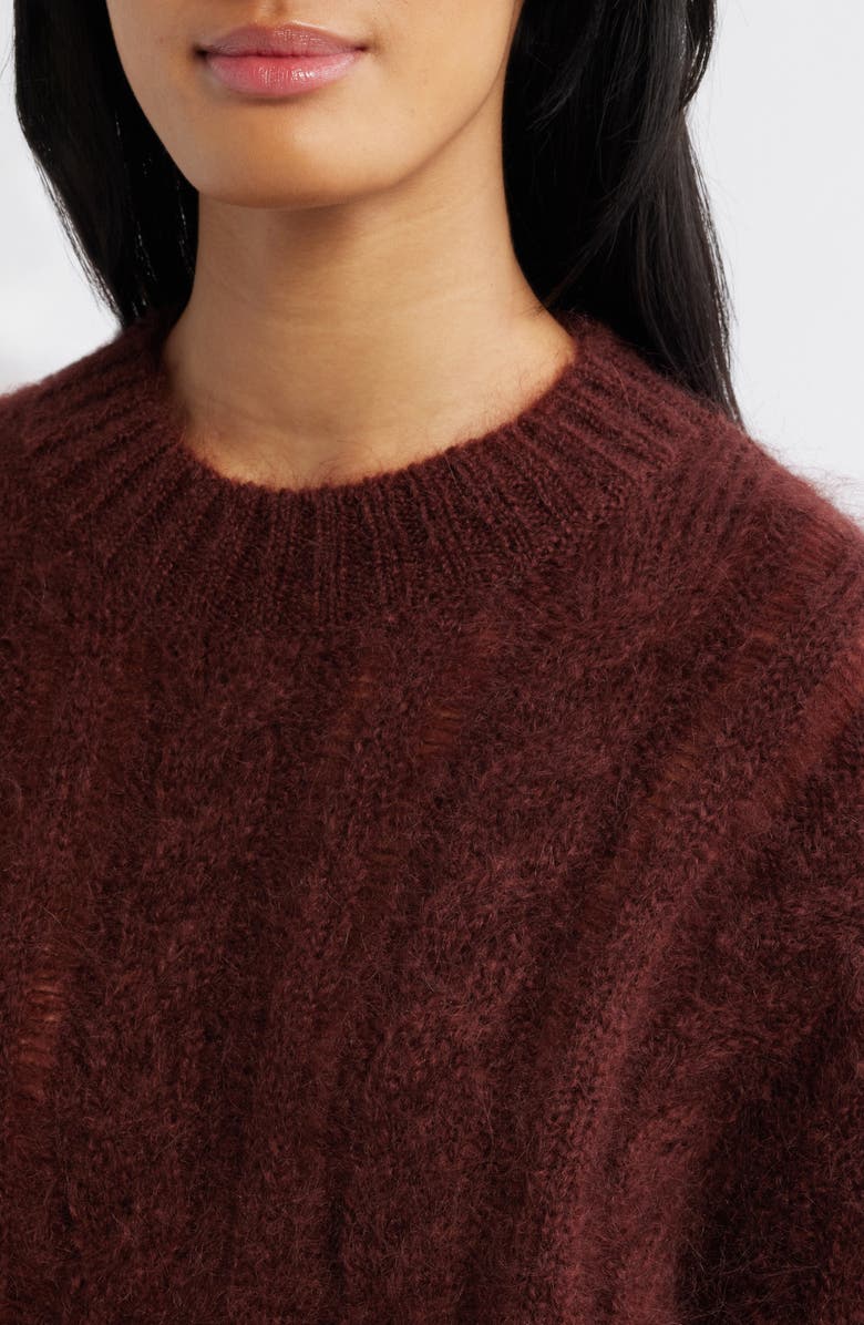 COS Cable Knit Mohair Blend Sweater, Alternate, color,