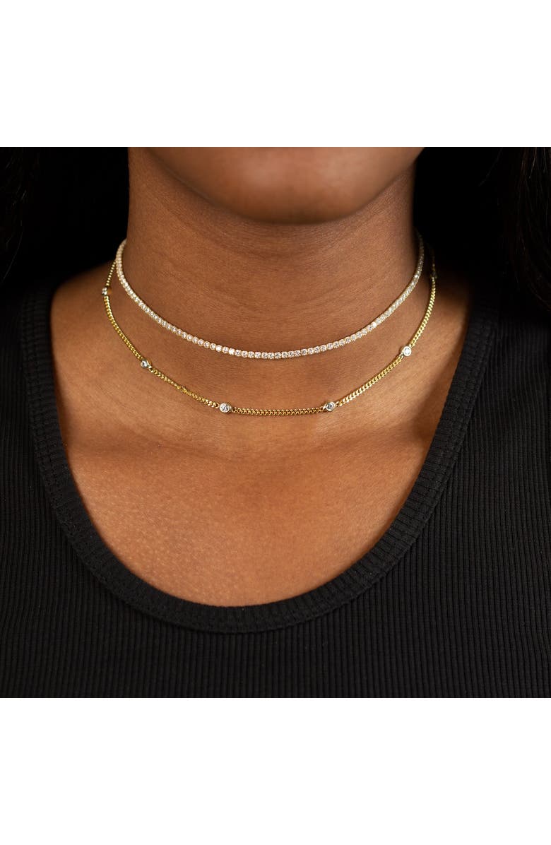 BY ADINA EDEN Tennis X Bezel Chain Choker Combo Set, Alternate, color,
