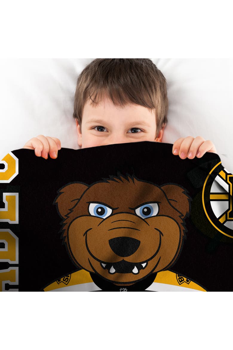 Boston Bruins Blades Mascot 60" x 80" Raschel Throw Blanket, Alternate, color, None