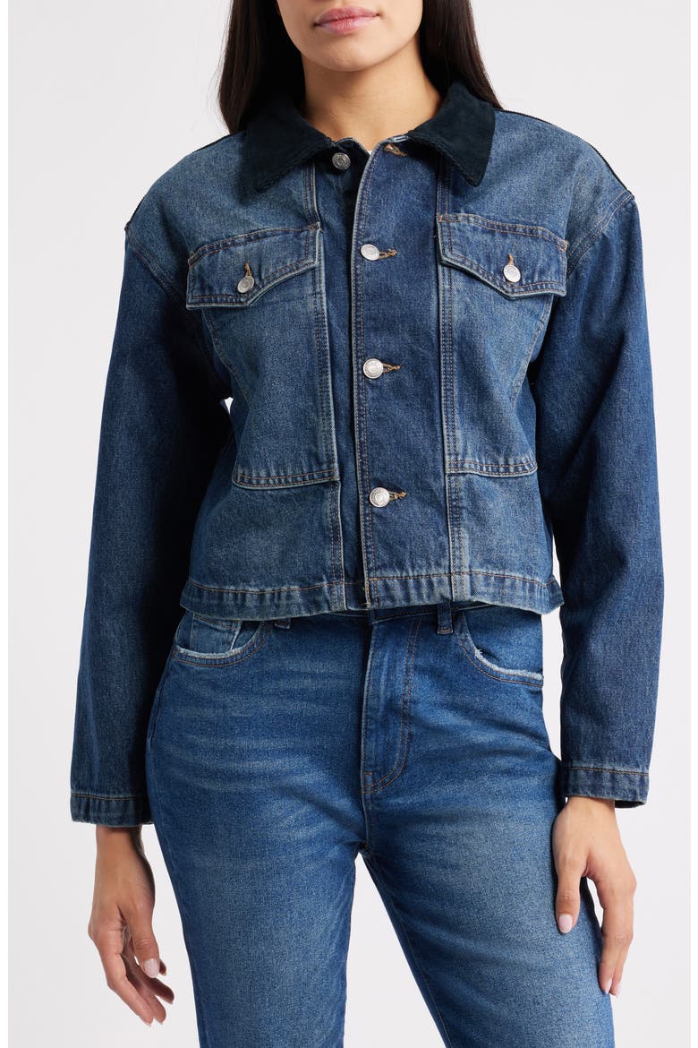 AVL Crop Denim Jacket, Alternate, color, MERCER