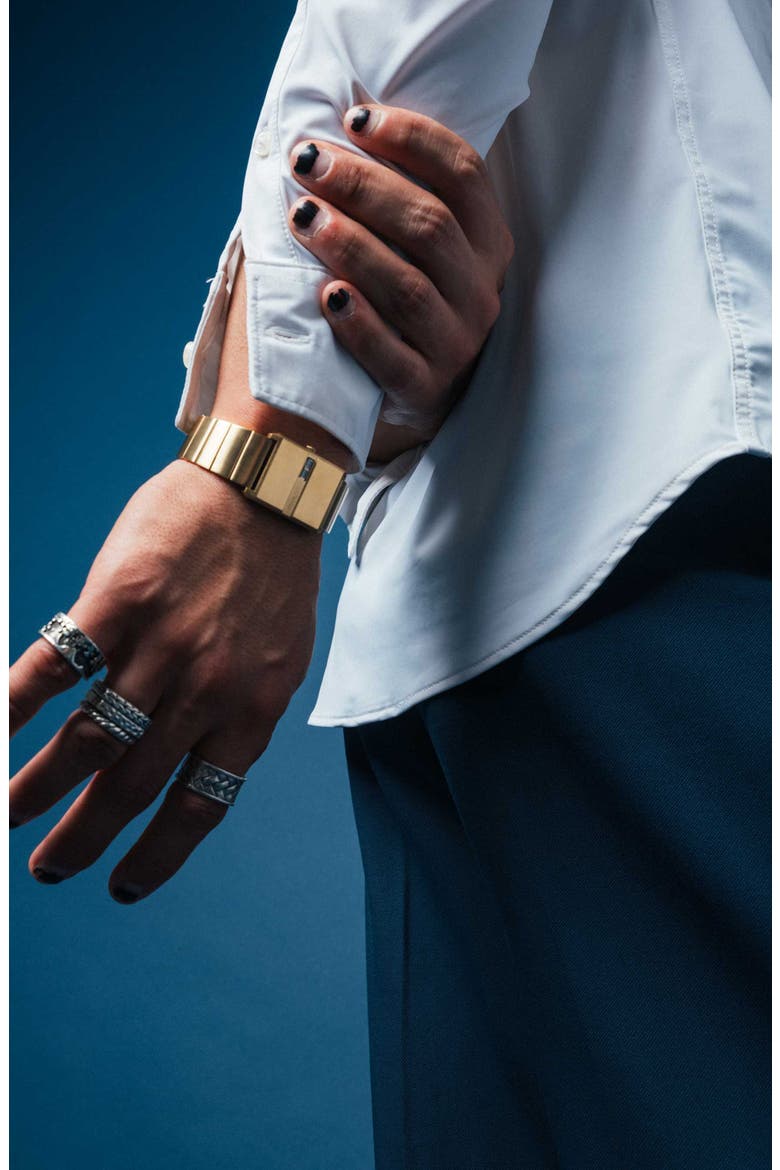 Pulse Bracelet Watch, 26mm, Alternate, color, GOLD