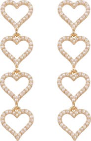 AREA STARS Chaia Heart Drop Earrings