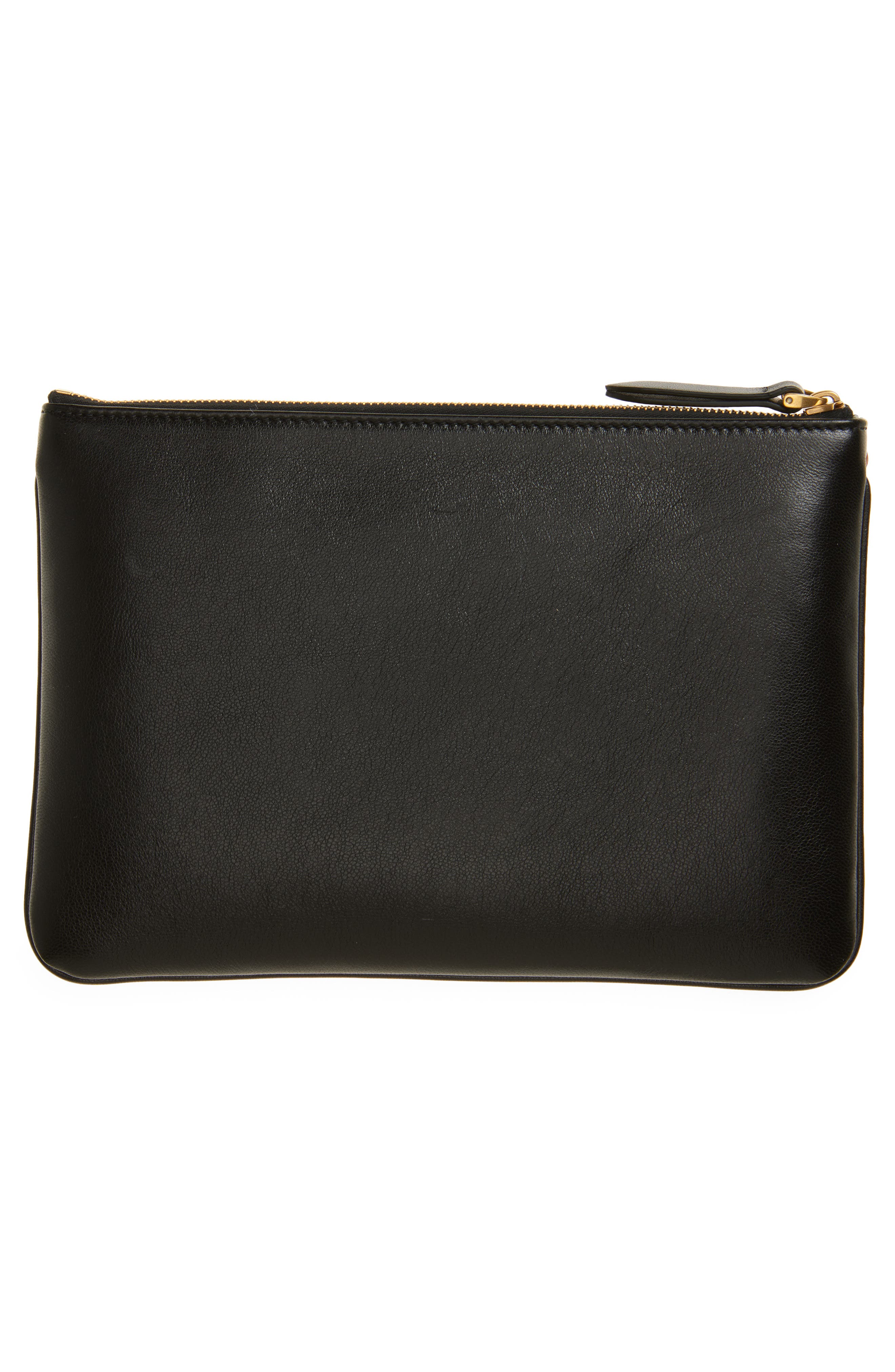 Valentino Garavani Medium Viva Superstar Leather Pouch, Alternate, color, Black/ Tan