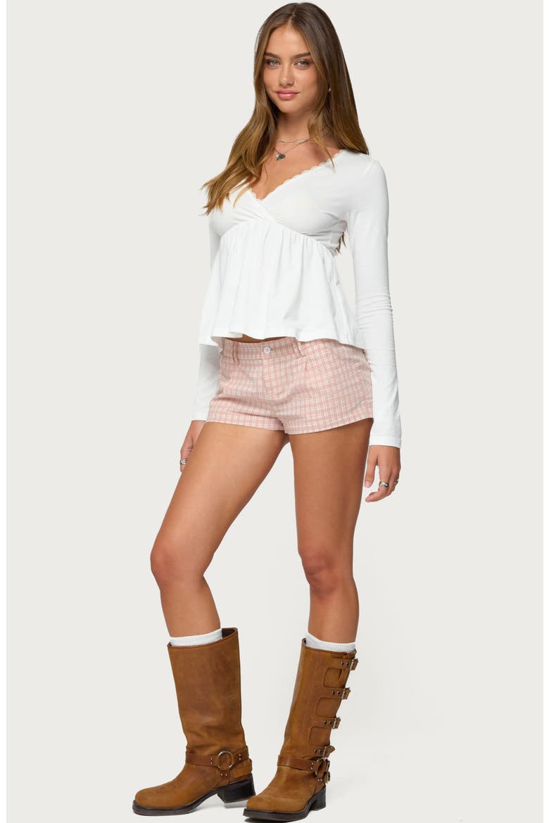 Kenzie Long Sleeve Babydoll Top, Alternate, color, WHITE