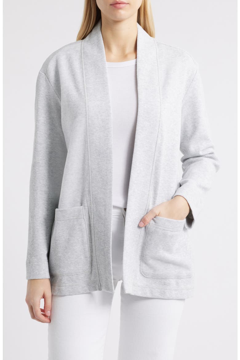Aruba Open Front Cardigan, Main, color, SUMMER GREY HTHR