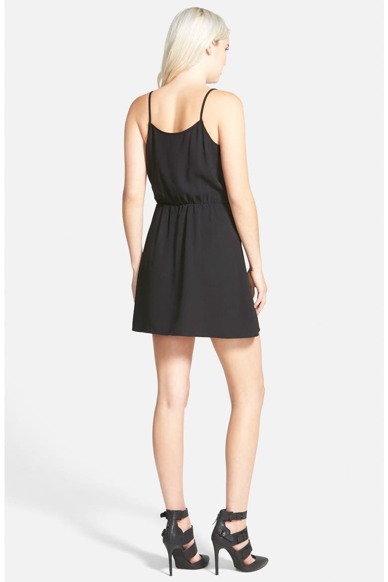 Wrap Front Dress, Alternate, color, BLACK