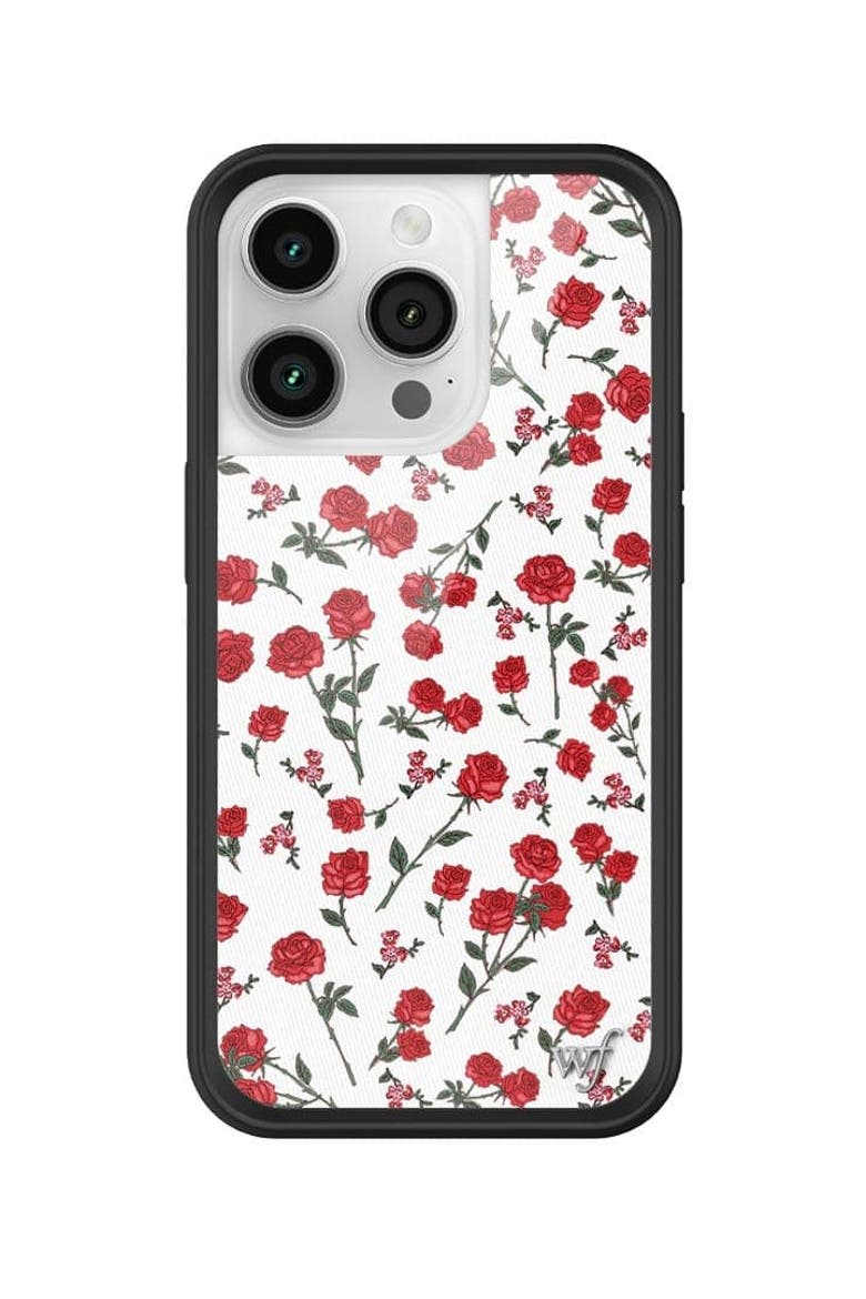 Red Roses iPhone Case, Alternate, color, White