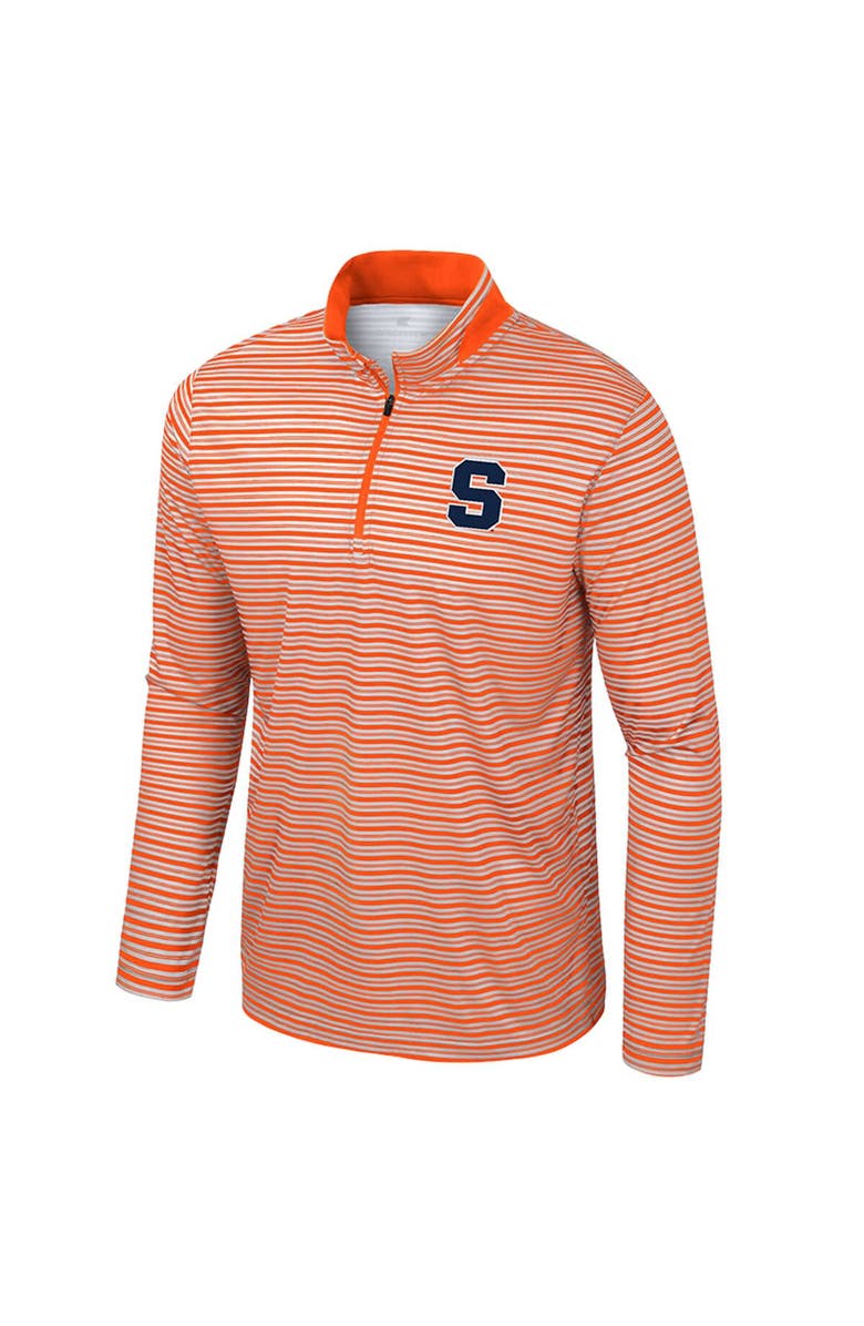 COLOSSEUM Men's Colosseum Orange Syracuse Orange Striped Quarter-Zip Top, Alternate, color, Orange