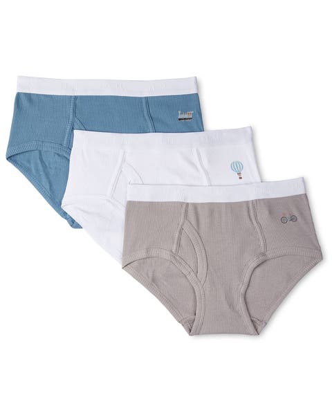 3 Pair Pack On The Move Ribbed Briefs (Toddler, Little Kids, Big Kids)