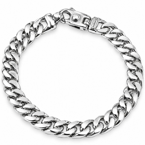 Braccio Men's 36 Gram Cuban Link Solid Silver Bracelet 8.5"