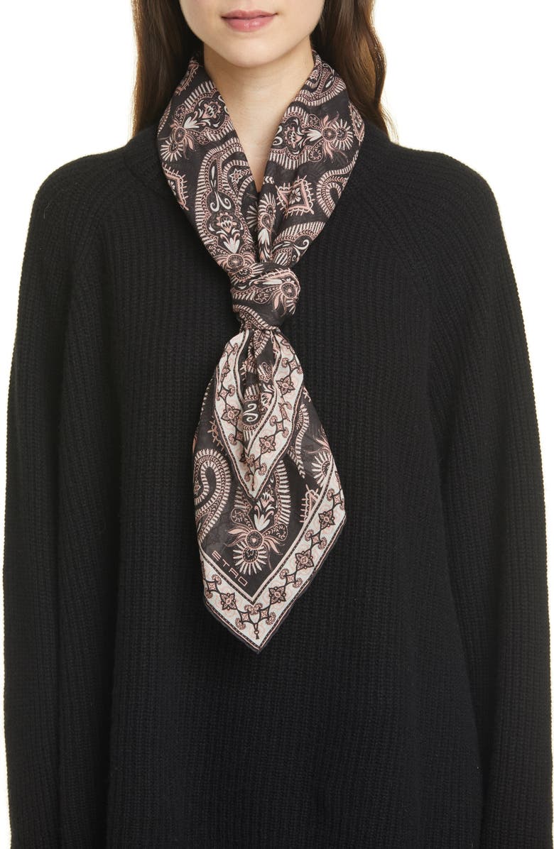 Etro Foulard Jodhpur Square Scarf, Alternate, color, 