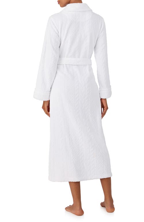 Ralph Lauren Lauren  Fleece Monogram Robe In White